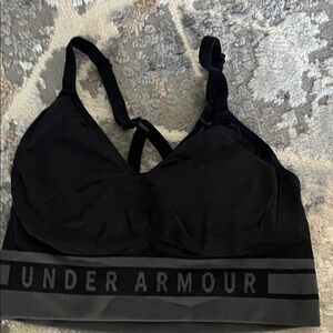 Under Armour Black and Gray Sports Bra